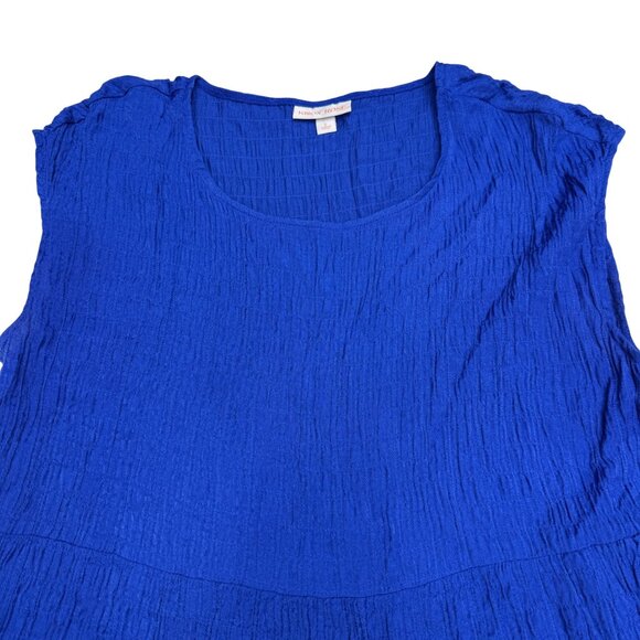 Knox Rose Women's Blue Sleeveless Textured Tiered Dress, Size L - Picture 3 of 8